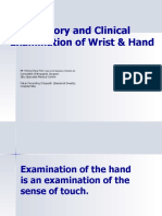 Exam of Wrist & Hand Note
