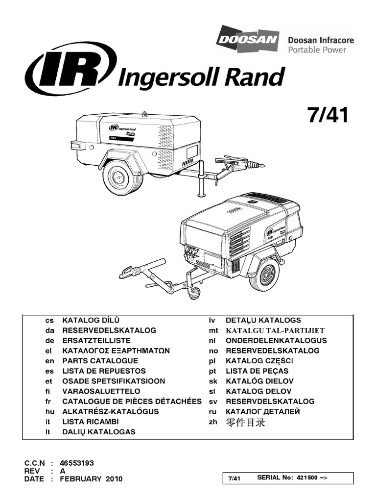 4.5 Bar Ingersoll Rand Compressor Manual PDF Valve Machines