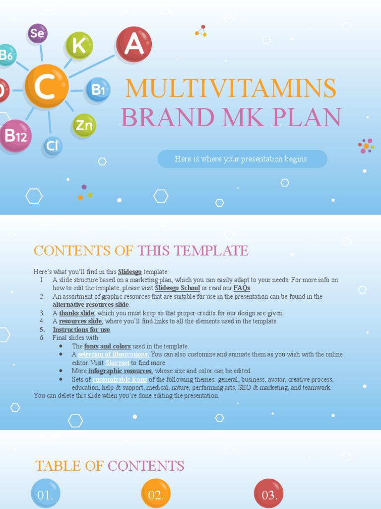 Multivitamins Brand MK Plan by Slidesgo PDF Sun