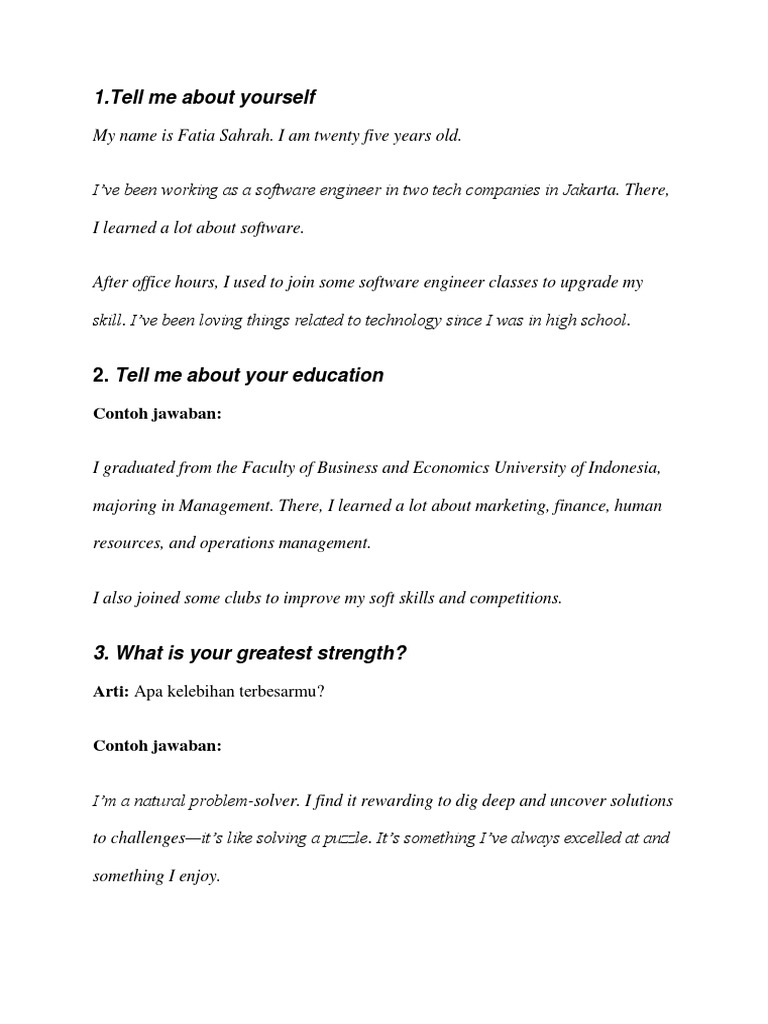 Interview Job | PDF | Business | Cognition