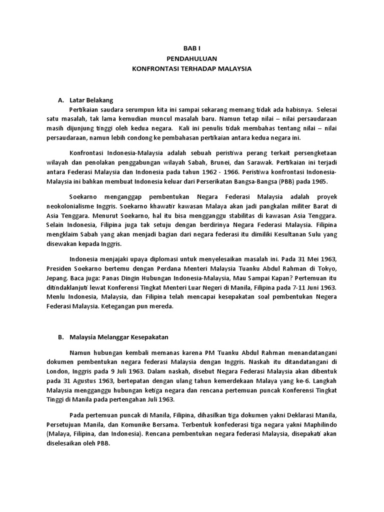 Konfrontasi Terhadap Malaysia PDF