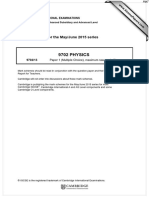 June 2015 (v3) MS - Paper 1 CIE Physics A-Level