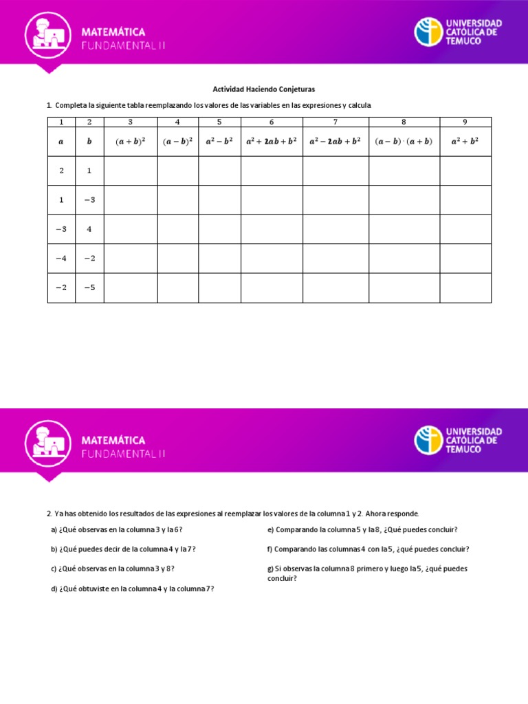 Actividad Haciendo Conjeturas | PDF