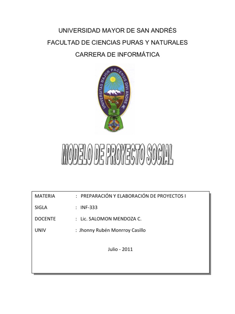 Modelo de Proyecto Social | PDF | Residuos | Recursos humanos