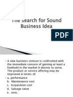 ENTREP 3 The Sound Business Idea