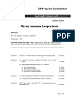 11562-Sample Marine Insurance Exam