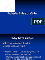 Roberts Rules Overview 5-8-07