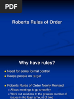 Roberts Rules Overview 5-8-07