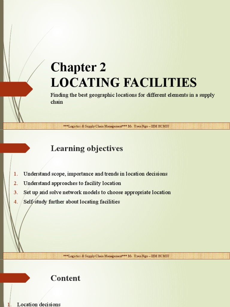 Facility Location Strategies for Expansions | PDF | Supply Chain ...