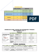 Horarios Trujillo Contabilidad y Finanzas 2022-Ii