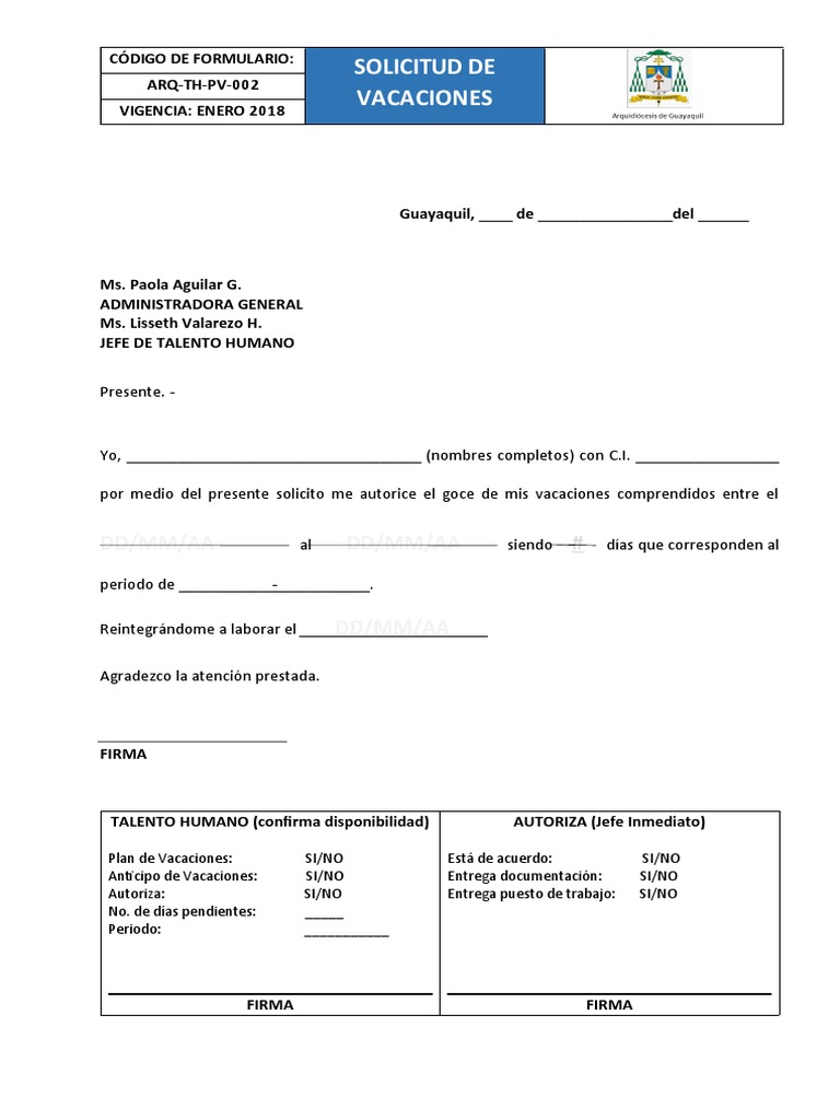Formato goce de vacaciones image to u
