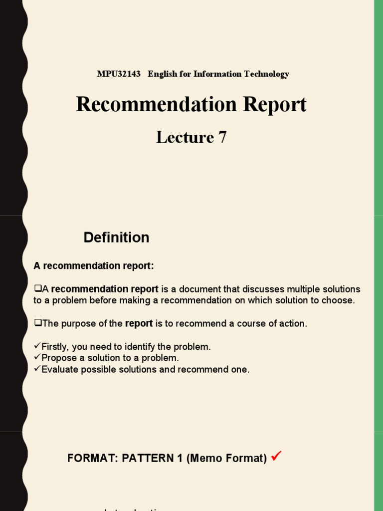 Lecture 7 Report Writing PDF Grammar Cognitive Science