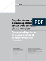 Reputación Corporativa de Marcas Globales Del Sector de La Cerveza