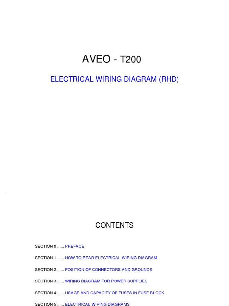 AVEO - Electrical Wiring Diagram