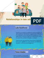 Relationship During Late Adulthood