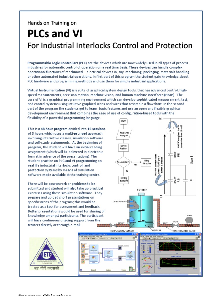 Training PLC and VI Brochure | PDF | Programmable Logic Controller ...