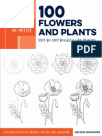 Draw Like An Artist 100 Flowers and Plants Step-By-Step Realistic Line Drawing A Sourcebook For Aspiring Artists And... (Ms. Melissa Washburn)