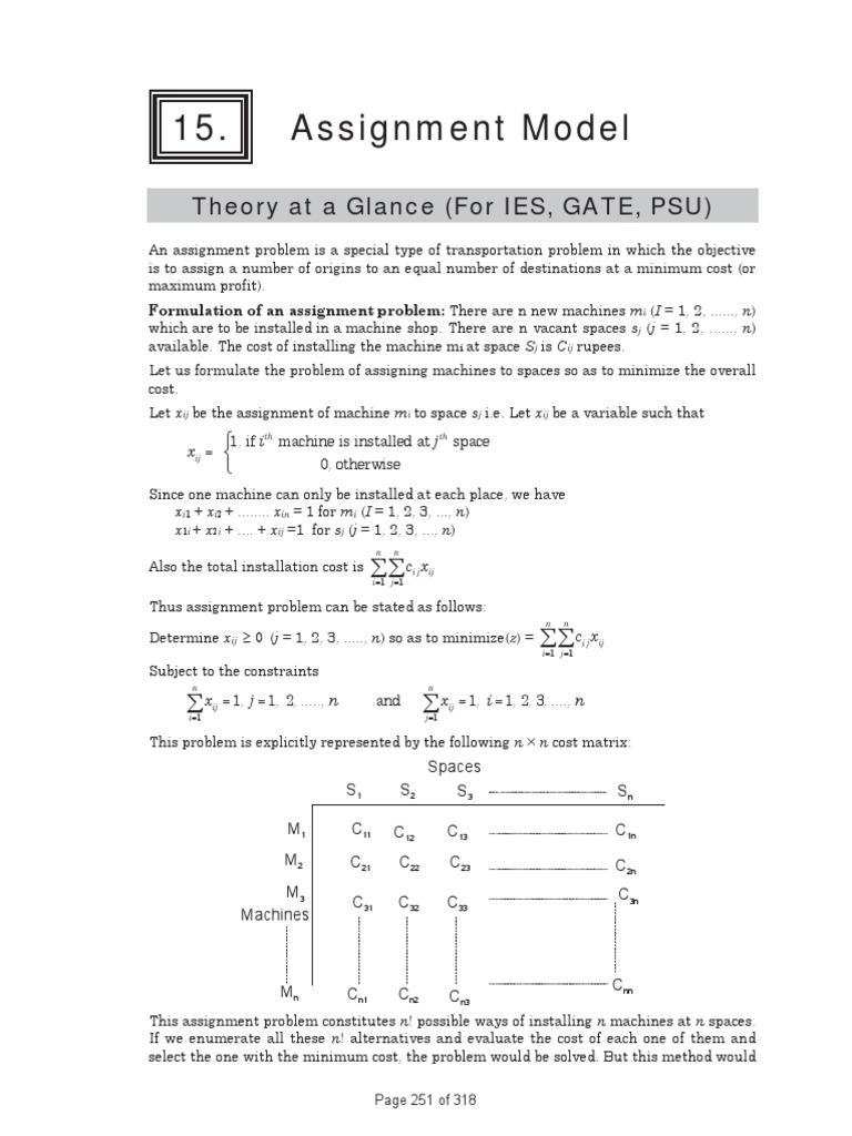Assignment Model | PDF | Numerical Analysis | Theoretical Computer Science