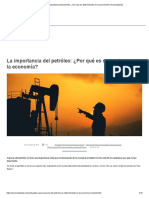 La Importancia Del Petróleo - Por Qué Es Determinante en La Economía