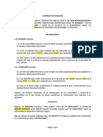 Formato de Contrato de Donación