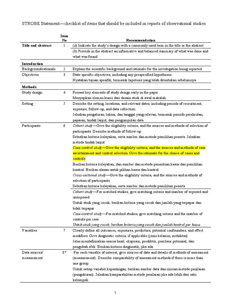 Strobe checklist v4 combined pdf cohort study confounding