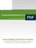 Credential Maintenance Program Guide: Green Building Certification Institute