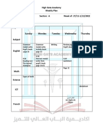 Weekly Plan 5A - 1