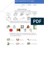 Evaluacion Diagnostica de 2do Primaria Nat