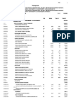 Presupuesto Modificado Costo Directo