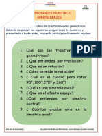 Preguntas de Trasformaciones Geometricas