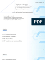 Internship Report Presentation Slide Template