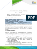 Guía de Actividades y Rúbrica de Evaluación - Unidad 2 - Tarea 3 - Morfofisiología Del Aparato Locomotor