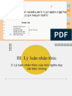 triết lý luận nhận thức bản final 1 phần