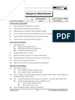 Hydrogen & S-Block Elements - DTS-0