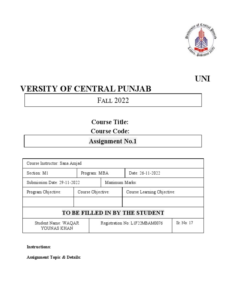 Assignment Template | PDF