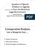 The Education of Special Needs Children in Uganda: Lessons From The American Legal Environment