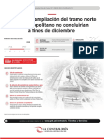 Contraloría Alerta Que Trabajos de Ampliación Del Tramo Norte Del Metropolitano No Concluirían A Fines de Diciembre