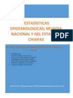 Estadisticas Epidemiologicas Mundial, Mexico y de Chiapas