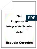 Plan Integración Escolar 2022 Escuela Corcolén