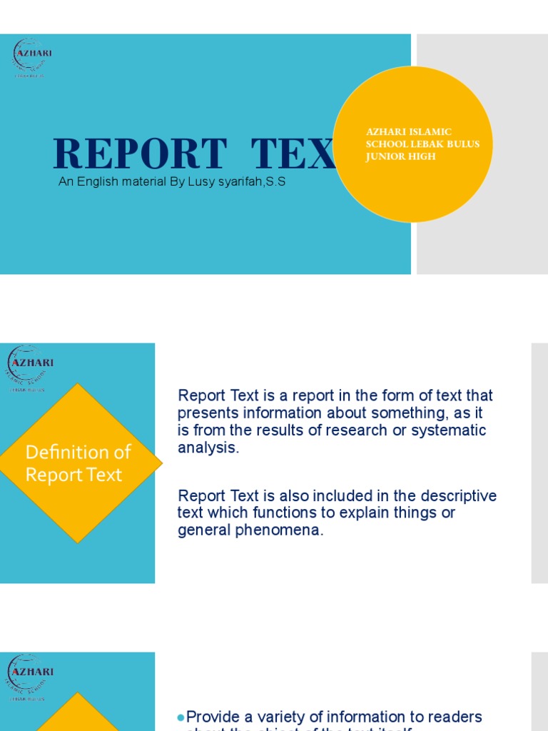 Report Text (English) | PDF | English Language | Grammatical Tense