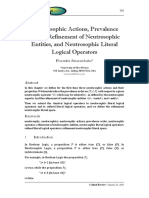 Neutrosophic Actions, Prevalence Order, Refinement of Neutrosophic Entities, and Neutrosophic Literal Logical Operators