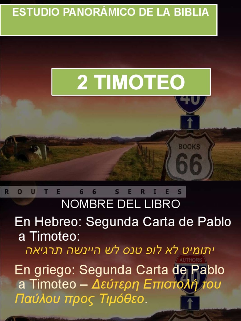 Segunda Carta de Pablo a Timoteo | PDF | Pablo el apóstol | San Pedro
