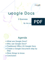 G L D G L D Google Docs Google Docs: E E - Business Business E E Business Business