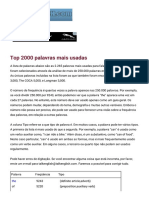 Top 2000 Lista de Palavras de Vocabulario