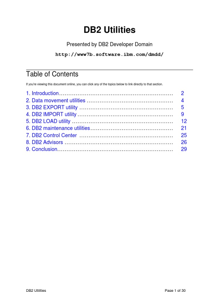 DB 2 Utilities | PDF | Computers | Technology & Engineering