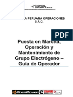 10 - Guia de Operador de Grupo Electrógeno - Puesta en Marcha, Operación y Mantenimiento de GE