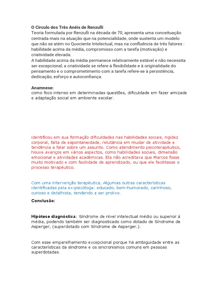 O Círculo Dos Três Anéis de Renzulli | PDF