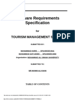 SRS Tourism Management System