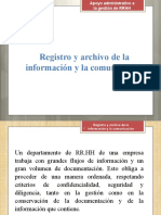 Regisro y Archivo de La Informacion y La Comunicacion