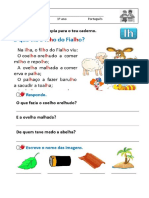 Texto e interpretação _lh_1.º ano